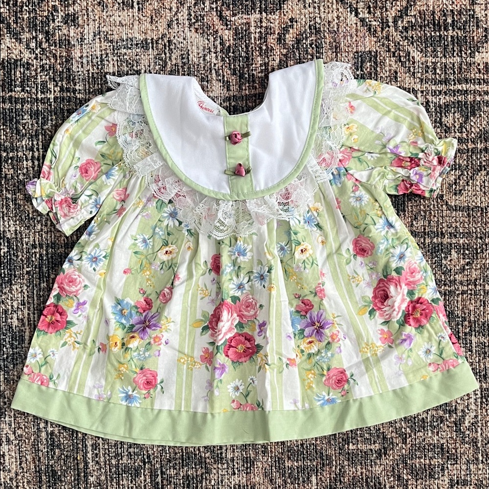 Little Princess Vintage Floral Dress with Lace Collar 🇨🇦